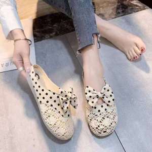 รองเท้าแตะส้นแบนฤดูร้อนสำหรับผู้หญิง รองเท้าแตะแบบสวมสบาย รองเท้าแตะแบบสวมครึ่งนิ้ว รองเท้าแตะกันลื่น รองเท้าแตะสำหรับใส่ไปกลางแจ้ง