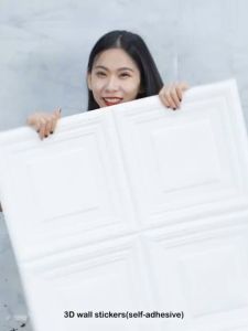 Wallpaper 3D Foam Motif Pintu Sticker Wallborder Dinding Motif Kotak Wallfoam waterproof 6MM Stiker Dinding Tahan Air Empuk Dekorasi Rumah Murah Import