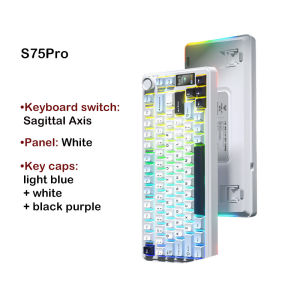 AULA S75pro Mechanical keyboard customized three - mode connection gasket structure full - key hot - swappable RGB lighting