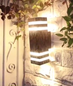 Slamp LED Wall Light Outdoor Lighting Acrylic AC85-240 Porch Lights IP65 Waterproof Garden Light Up Down Warm/White Light Wall Lamp E27 Interface Decorative Lights with Light Bulb Suitable for Porch Stairs Garden