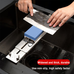 Biblio【Ready in Stock】 Adjustables Whetstone Holder for Sink Professional Sharpen Cutter Sink Bracket for Kitchen Supplies