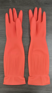 2 Pcs 45cm Sarung Tangan Karet Cuci Piring Karet Panjang Sarung Tangan Pembersih Panjang dan Tebal