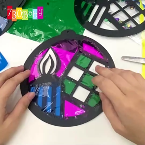 730Baby Hari Raya Art Craft Set Children DIY Decoration Hari Raya Hanging Deco/ Scratch Art/ Pencil Topper