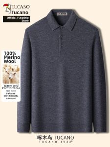 TUCANO | Warm Pure Wool Knit Sweater for Elder Men