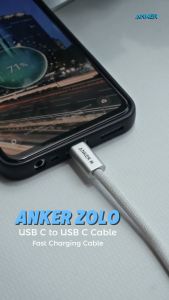 Cáp sạc nhanh ANKER 240W Zolo Bọc dù Type C to C cho IP 15 16 Pro Laptop Macbook - A8060 Dài 1.5 Mét HD Store