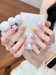 Móng Tay Dán Nude Đổ Dốc Mèo Vẽ Tay Sao Nơ Elegance