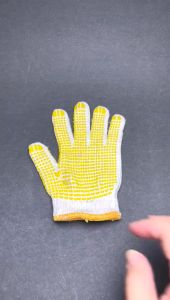 Sarung Tangan Tebal Tidak Licin Nilon Benang Kapas 12Pair Thick Non Slip PVC Dotted Gloves Cotton Yarn Nylon Glove