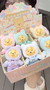 TOP TOY Disney Winnie the Pooh Candy Bear Series Vinyl Plush Blind Box Action Figure Collective Gift