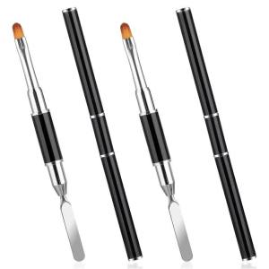 Gel Brush & Picker 2 IN 1 Design Nail Brush and SpatulaGel Nail Brush Tool for Acrylic Nails Extension Gel