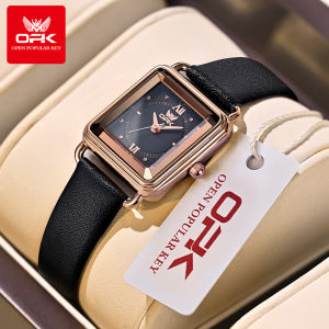 OPK Jam Tangan Wanita Elegan Mewah 2025 Terbaru Tahan Air Asli Tali kulit Dengan Kotak Hadiah Jam Tangan Cewek