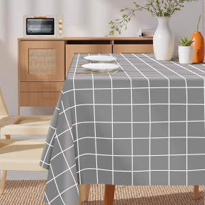 Waterproof Oil-resistant Rectangular Tablecloth Easy-care Dining Table Mat Luxury Sensation PVC Material Simple Modern Style