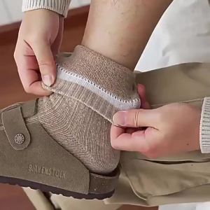 Solid Color Warm Wool Long Socks
