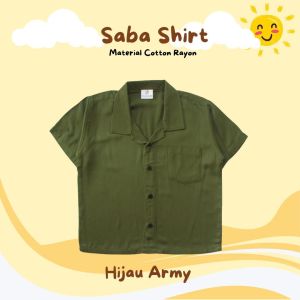 Kemeja Polos Anak Laki-laki Usia 1-8 tahun Kemeja Anak Cowok  Atasan Baju Kids Rayon Twill Hem Casual Lokal