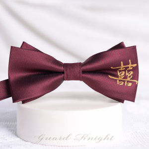 Bow Tie Red Wedding Bridegroom Double Layer Bows Wedding Men Suit Wedding Formal Dress Accessories Best Man Fashion Tide