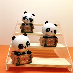 New Cross-Border Panda Solar Automatic Swing Doll Car Shaking Head Decoration Creative Car Decoration