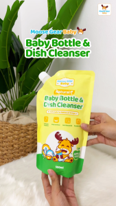 Moose Gear Baby Bottle Cleanser 4PACKS 500ml (Apple Scent) Antibacterial Resealable Leak Proof Cap