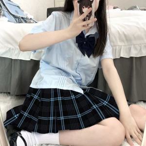 Váy Xếp Ly Ngắn Màu Xanh Đen Thiết Kế Ban Đầu Misty Stream Dần Tây Váy Dài Nửa Thân Váy Xếp Ly Phong Cách Đại Học Mùa Hè Cho Nữ