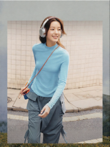 Beneunder | Semi-High Collar Warm Fitting Base Layer T-shirt Long Sleeve