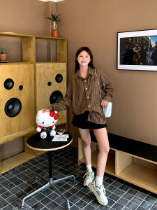 Japanese Style Retro Floral Long Sleeve Shirt Womens Spring Autumn Loose Casual Sun Protection Shirt Orange Tree Where