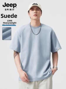 JEEP SPIRIT | Suede-like T-shirt Loose Fit Summer New Outdoor Short Sleeve Crew Neck