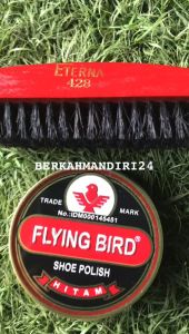 Paket Semir Sepatu Plus Sikat Semir / Semir Flying Bird Hitam