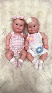 OtardDolls-1 PCS Cuddly Maddie 30 cm Open Mouth Solid Silicone Bebe Reborn Girl Dolls With Painted Skin Washable Newborn Dolls