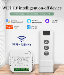 Tuya WiFi Smart Curtain Switch Controllers Roller Blinds Shutter Motor Smart Life APP Remote Control Alexa Google Home Voice Con