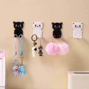 Cartoon Plug Hooks Heavy-Duty Self-Adhesive Hooks No Drilling Power Cord Organizer Kitchen Wall Socket Cable Holder