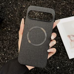 Luxury Fabric Cloth for Magsafe Case for Google Pixel 10 9 8 7 6 Pro XL 8A 7A 6A Magnetic Slim Shockproof Cover for Pixel10 9Pro