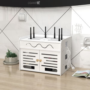 WiFi Storage Box Placement Organizer Punch-Free Set-Top Box Rack Router Wire Patch Panel Living Room Wall Rack
