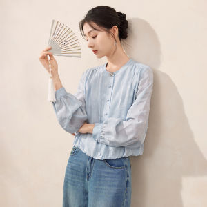 XIANGYING | New Chinese Style Light Traditional Shirt Blouse