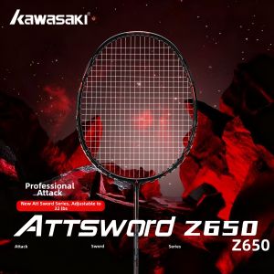 Kawasaki | Carbon Fiber Professional Adult Single/Double Badminton Racket Set
