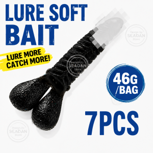 55mm 6g Egg Sinking DICK Lure 7Pcs High Flexible PVC Soft Bait Built-in Shining Chip For Freshwater Bass Snakehead Mandarin Fish