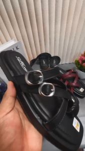 Sandal Wanita Dewasa Ibu / Remaja Kekinian Sandal Fuji Sendal Slop Tali Silang Kasual Tebal Wanita Korean Style Terbaru