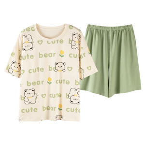 Bộ đồ ngủ MiiOW cho nữ vải cotton tay ngắn áo ba lỗ có đệm ngực