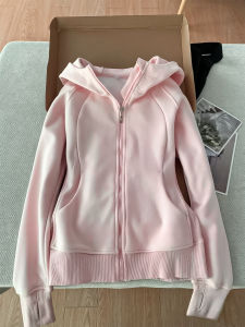 YIFANSHI | Pink American Style Fitted Waist-Defining Hooded Jacket