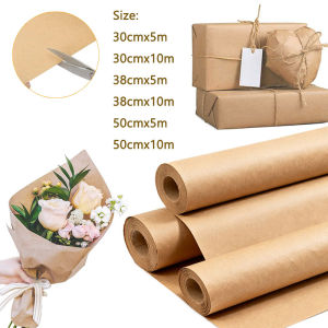 5/10M Brown Kraft Paper Roll For Gift Wrapping Moving Packing Art Craft Gift Wrapping Paper Packing Wrap Bouquet Craft Paper