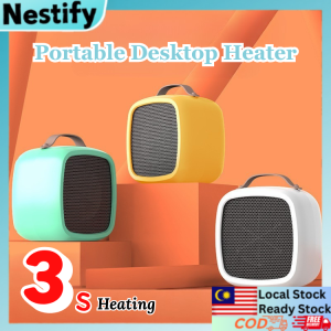 Portable Electric Heater Malaysia Plug Mini Hand Warmer Desktop Air Heater Quiet Low Noise for Home Bedroom Office