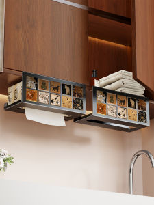 Hanging Hole-free Kitchen Cabinet Tissue Holder
