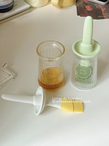 Bàn Chải Dầu Silicon Đơn Giản INS Phong Cách Có Bình Đựng Dầu Dùng Trong Nhà Bếp Bàn Chải Nướng Bình Đựng Dầu Dụng Cụ Nhà Bếp