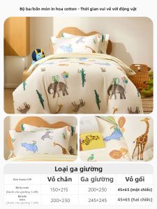 M·J BABY | Bộ Đồ Chăn Ga Gối Bông 3 Món Cho Trẻ Em