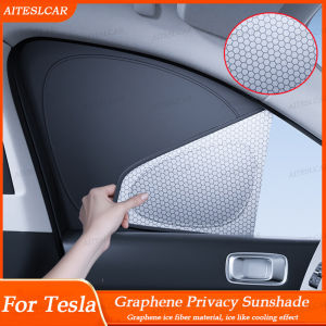 Car Sun Shade for Tesla Model 3 Y 2024 2025-2020 Windshield Sunshade Cover Protector Front Side Window Privacy Blind Shading