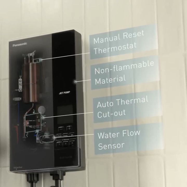 Heater Panasonic Pemanas Air Mandi Panasonic Panasonic U Series Jet Pump  Water Heater 3-Way Shower Head DH