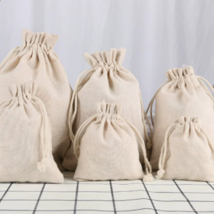 50pcs/Lot Cotton Bags Gift Drawstring Miscellaneous Grains Storage Jewelry Cosmetics Candy Bag Reusable Multiple Sizes