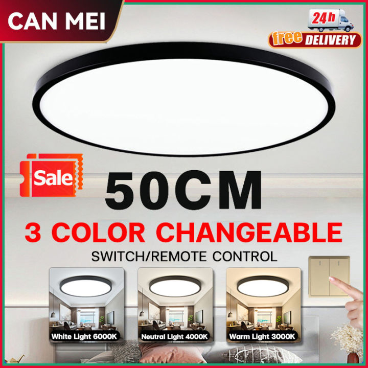 LED Ceiling Light 3 Colors Lamp Modern Ceiling Lamp Ultra Thin Round ...