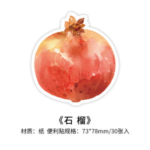 Fruit Shop Sticky Notes Cute Fruit Theme Memo Paper Notebook Material Removable Reminder Post-Its Multi-Purpose Stationery