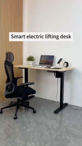 Solid wood electric lift table computer table home desk study table office desk smart adjustable lift game table Height 70-110CM adjustable electric lift table smart lift table ergonomic [Nila delivery]