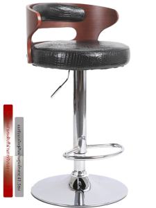 สไตล์จีนใหม่เก้าอี้บาร์ไม้กลับสูงสตูลเท้าหมุนได้ปรับโมเดิร์น Minimalist แคชเชียร์ด้านหน้าโต๊ะเก้าอี้