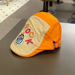 Kids Quick-Dry Baseball Cap Middle School Children Advance Hats British Fashion Baby Beret Spring and Summer Retro Sun Hat Tide