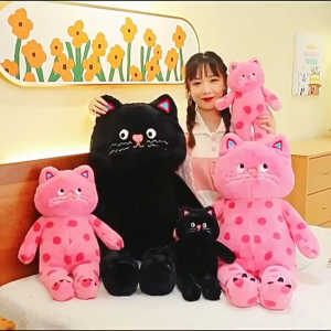 gấᴜ Bông Mèo Hồng Mặt Quạo giận dỗi Mèo hồng mắt liếc Quà Tặng Bạn gái Siêu Cute K3T2